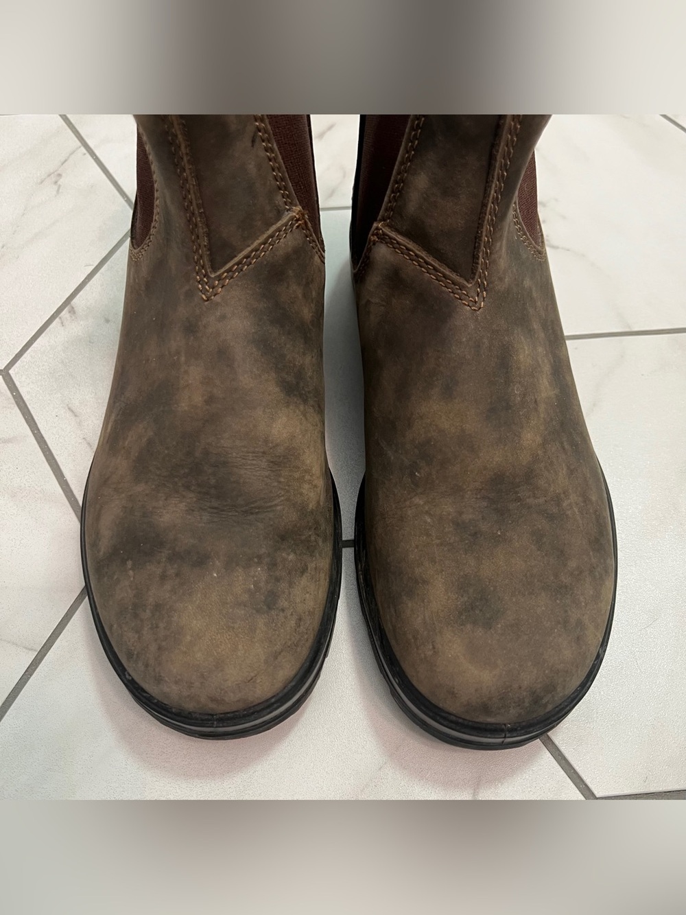 Blundstone 585 Rustic Brown Premium Leather Chelsea Boots Size 8 Womens - Picture 2 of 10